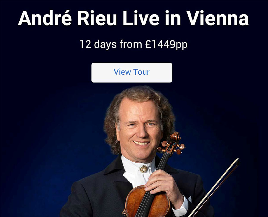 Coach Breaks Andre Rieu Live in Vienna